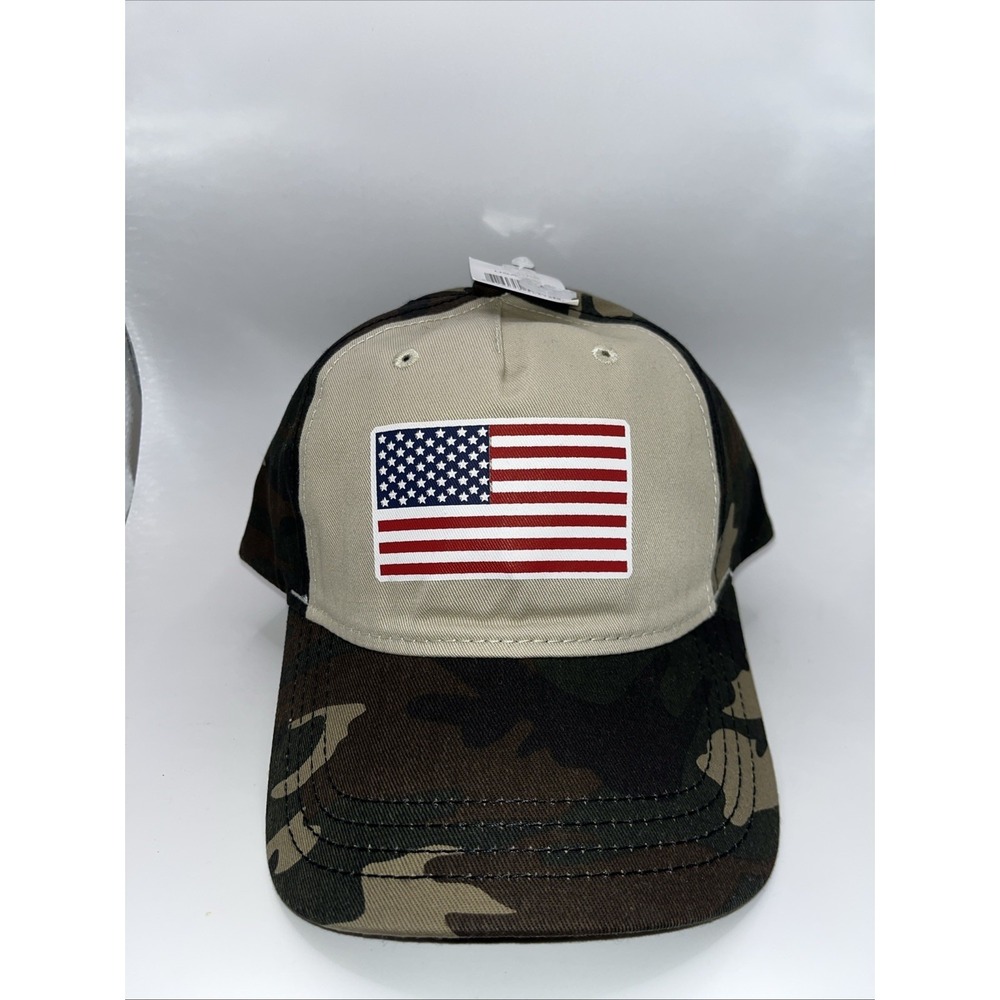 American Flag Hat‎ Brown/Green Camo Trucker Baseball Cap Men Women Tactical NWT